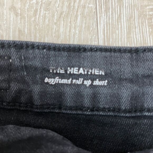 Ag Adriano Goldschmied The Heather Distressed Denim Shorts Size 14 - Picture 9 of 9